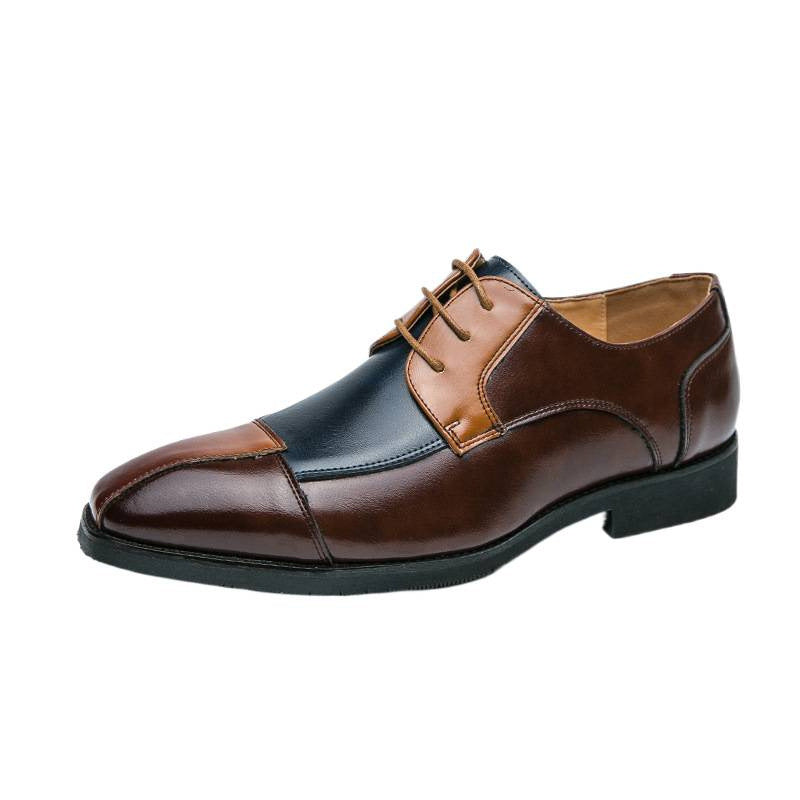 Herren Schnürschuhe Elegantes Leder Zweifarbig