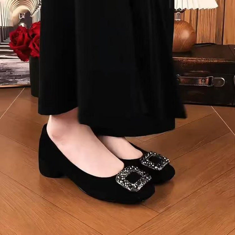 Damen Ballerinas Elegant Strass Schließe - Norvielle