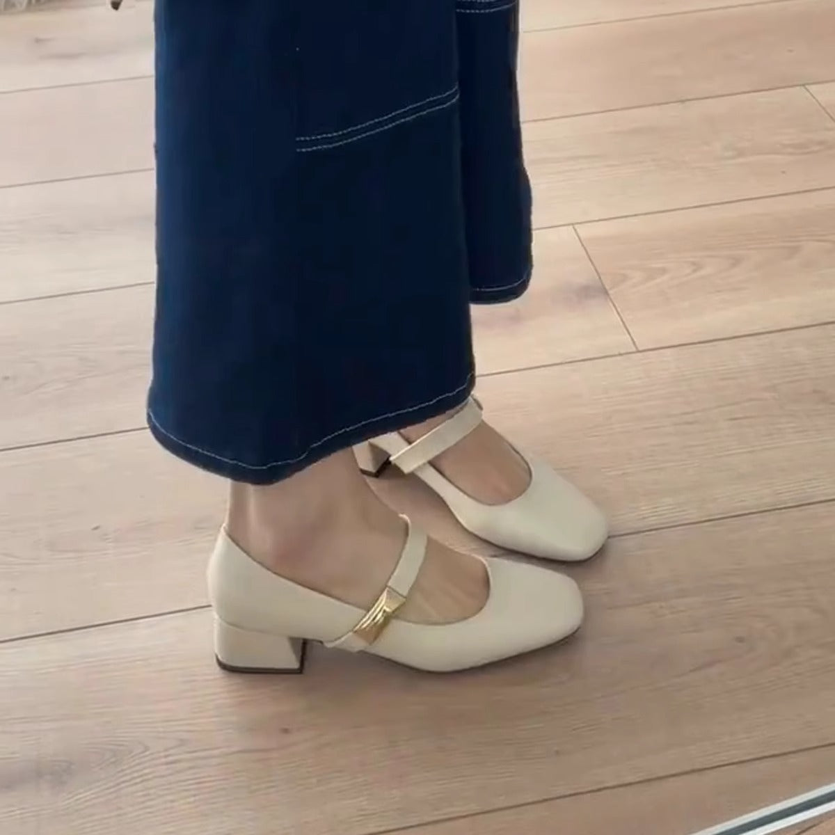 Damen Slingback Pumps Riemen Blockabsatz Komfortschuhe