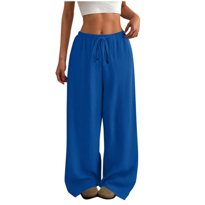 Damen Sommerhose Leicht Elastisch Mit Gummizug