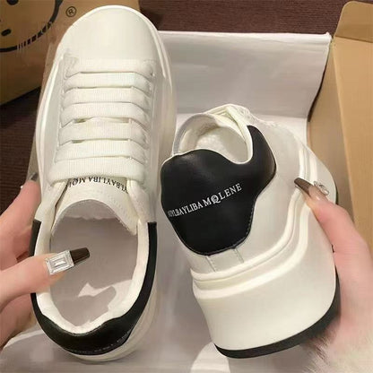 Damen Plateau Sneaker Hoch Weiches Material