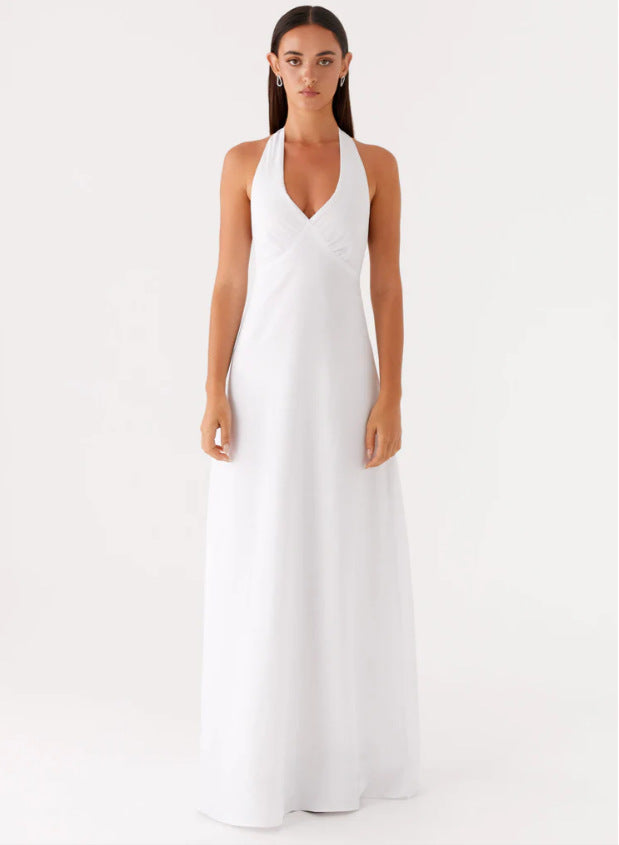 Damen Wickelkleid V-Ausschnitt Slim Fit Elegantes