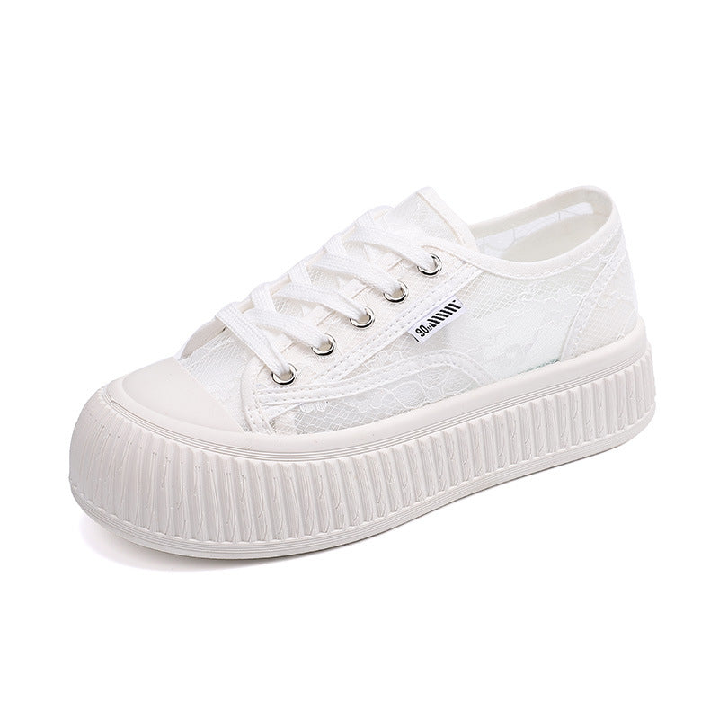 Damen High Heel Sneaker Transparente Sohle