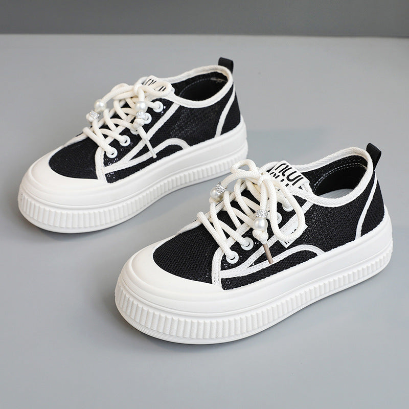 Damen Chunky Sneaker Perlenoptik