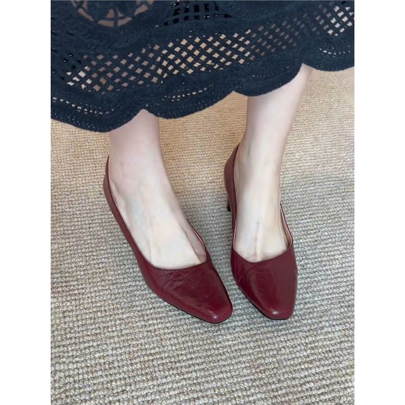 Damen Pumps Komfort Blockabsatz Elegantes Leder