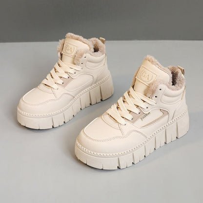 Damen High- Sneaker Warmes Fleece-Innenfutter