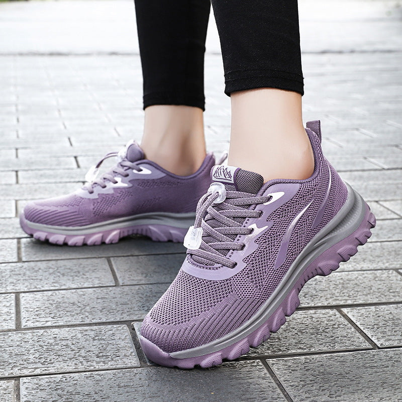 Damen Laufschuhe Atmungsaktiv Schnellschnürung Sport