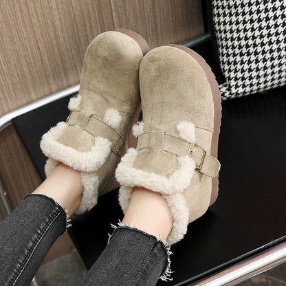 Damen Winterstiefeletten Weich Riemchen
