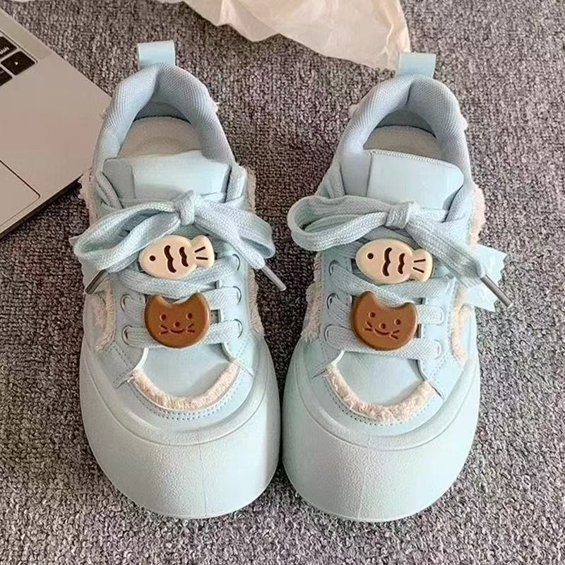 Damen Sneaker Chunky Tiermotiv Bequem
