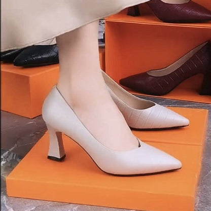 Damen Stilettos Elegante Pumps V-Ausschnitt Hochhackig