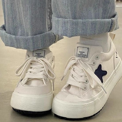 Damen Sneaker Sternenmotiv Komfortabel
