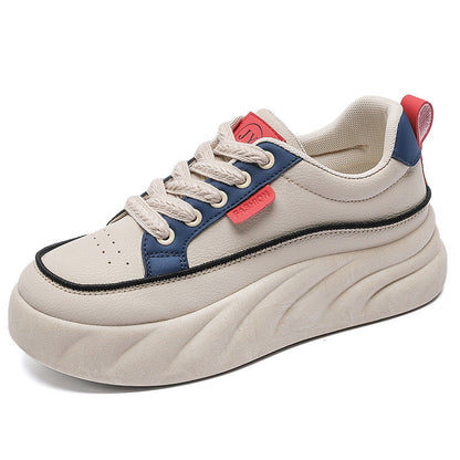 Damen Plateau Sneaker Sportlich Hochwertig