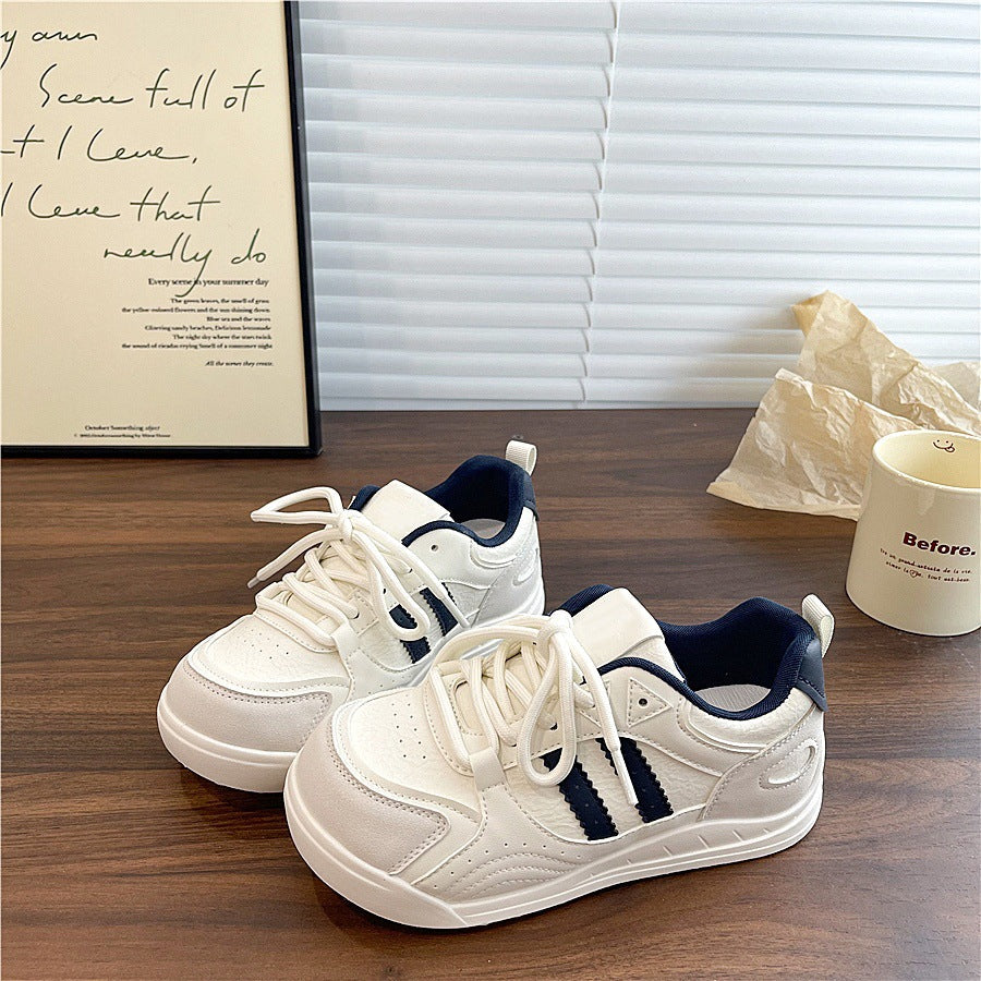 Damen Sneaker Bequem Weiches Kunstleder