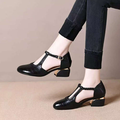 Damen High Heels Pumps mit geflochtenem Detail und hohem Absatz - Norvielle