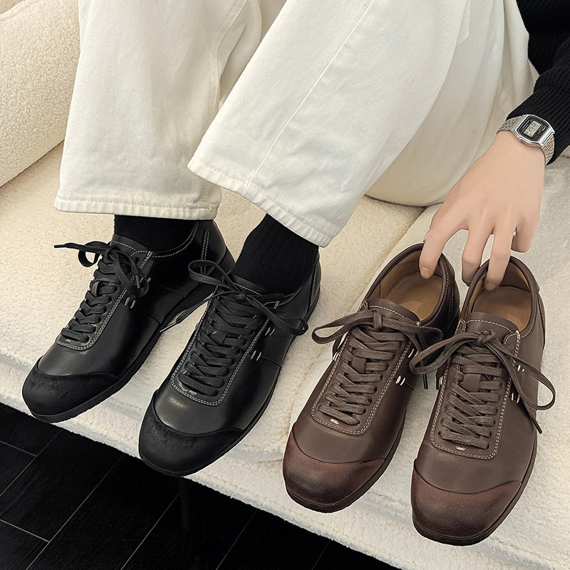 Damen Leder Schnürschuhe Elegante