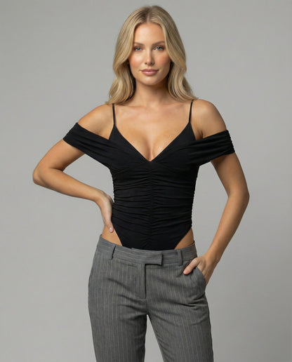 Damen Body Cut-Out Effekt Glitzer Elegant - Norvielle