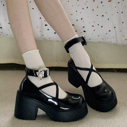 Damen Hochhackige Plateau Pumps