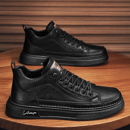 Herren High- Sneaker Leder