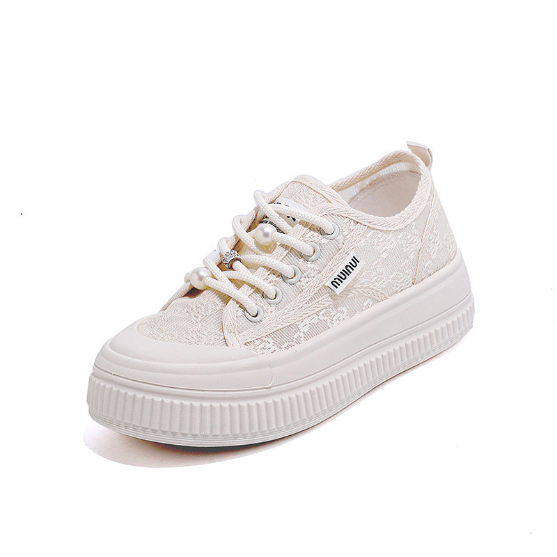 Damen Plateau Sneaker Spitze Modisch Größe 36-41