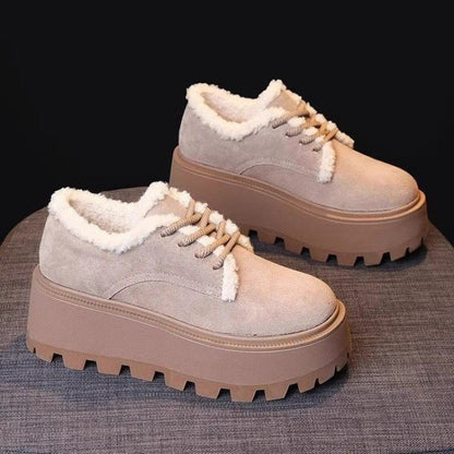 Damen Plateau Sneaker Weich Bequem