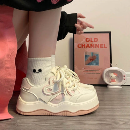 Damen Sneaker Plüschschuhe Dicksohlige Modisch