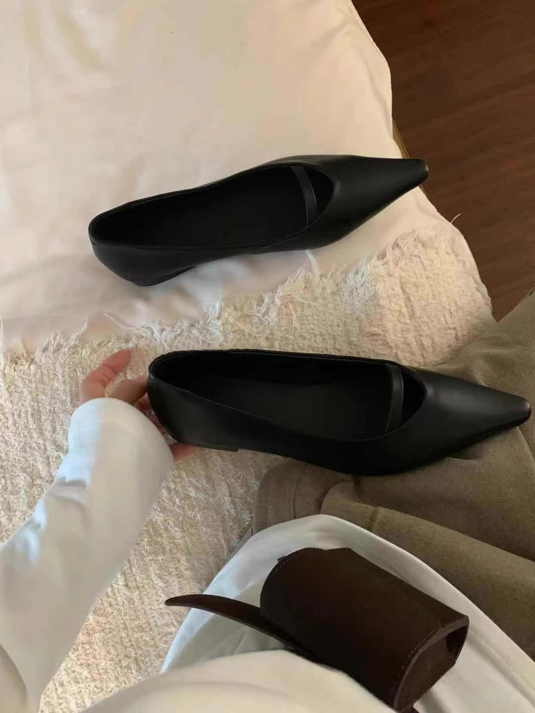 Damen Ballerinas Spitze Komfortschuhe Elegant