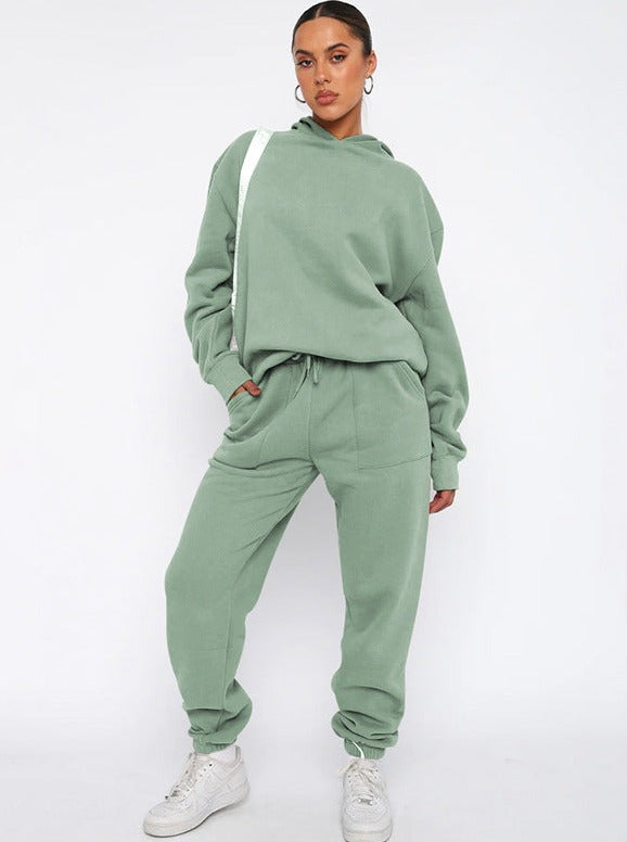 Damen Hoodie Jogger Set Weich