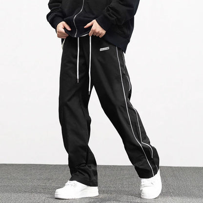 Herren Freizeithose Verstellbarer Bund Streifen