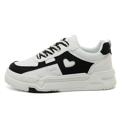 Damen Sneaker Chunky Herz Dekoration Bequem