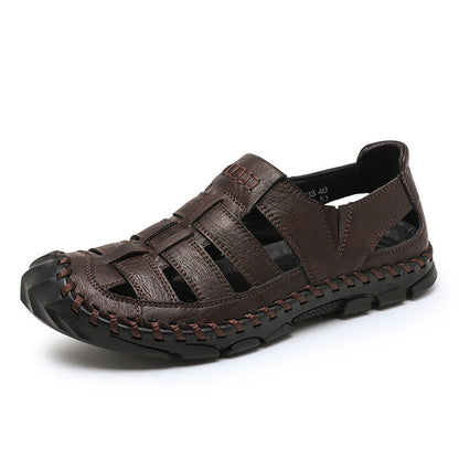 Herren Sandalen Atmungsaktives Leder Rutschfest