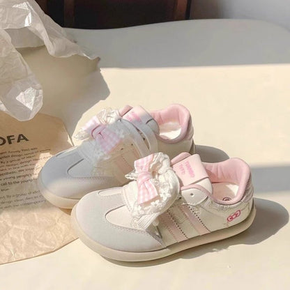 Damen Sneaker Rüschen Blumenmuster - Norvielle