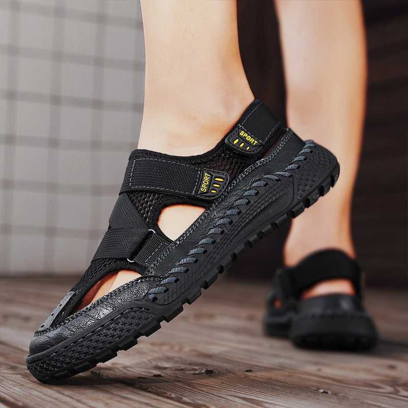 Damen Sportsandalen Atmungsaktives Leder Verstellbar