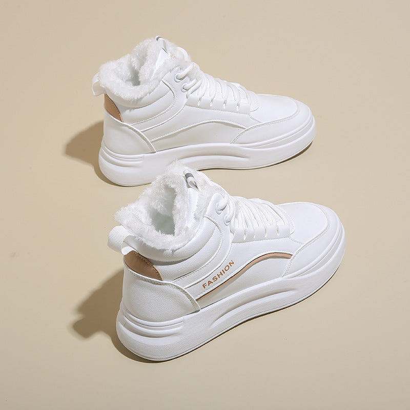 Damen High- Sneaker Warm Gefüttert Rutschfest