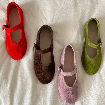 Damen Ballerinas Bequem Verstellbare Riemen Qualität - Norvielle