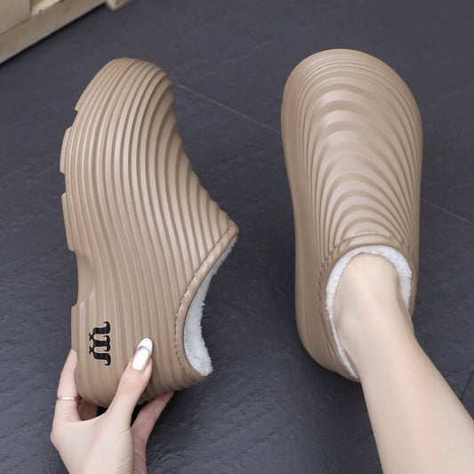 Damen Komfortschuhe Weich Rutschfest Warm Schwarz - Norvielle