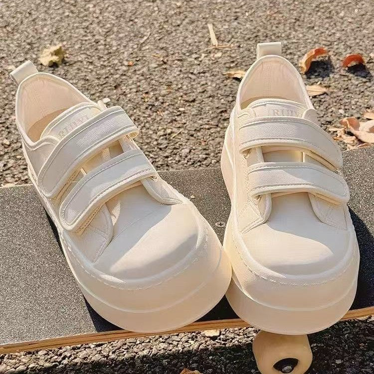 Damen Plateau Sneaker Bequem Dämpfend Mit Klettverschluss