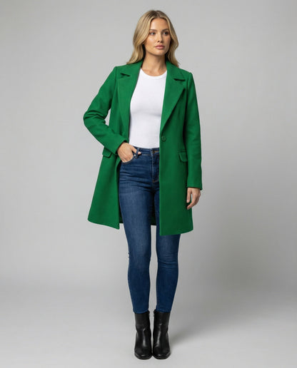 Damen Blazer Lang mit Struktur