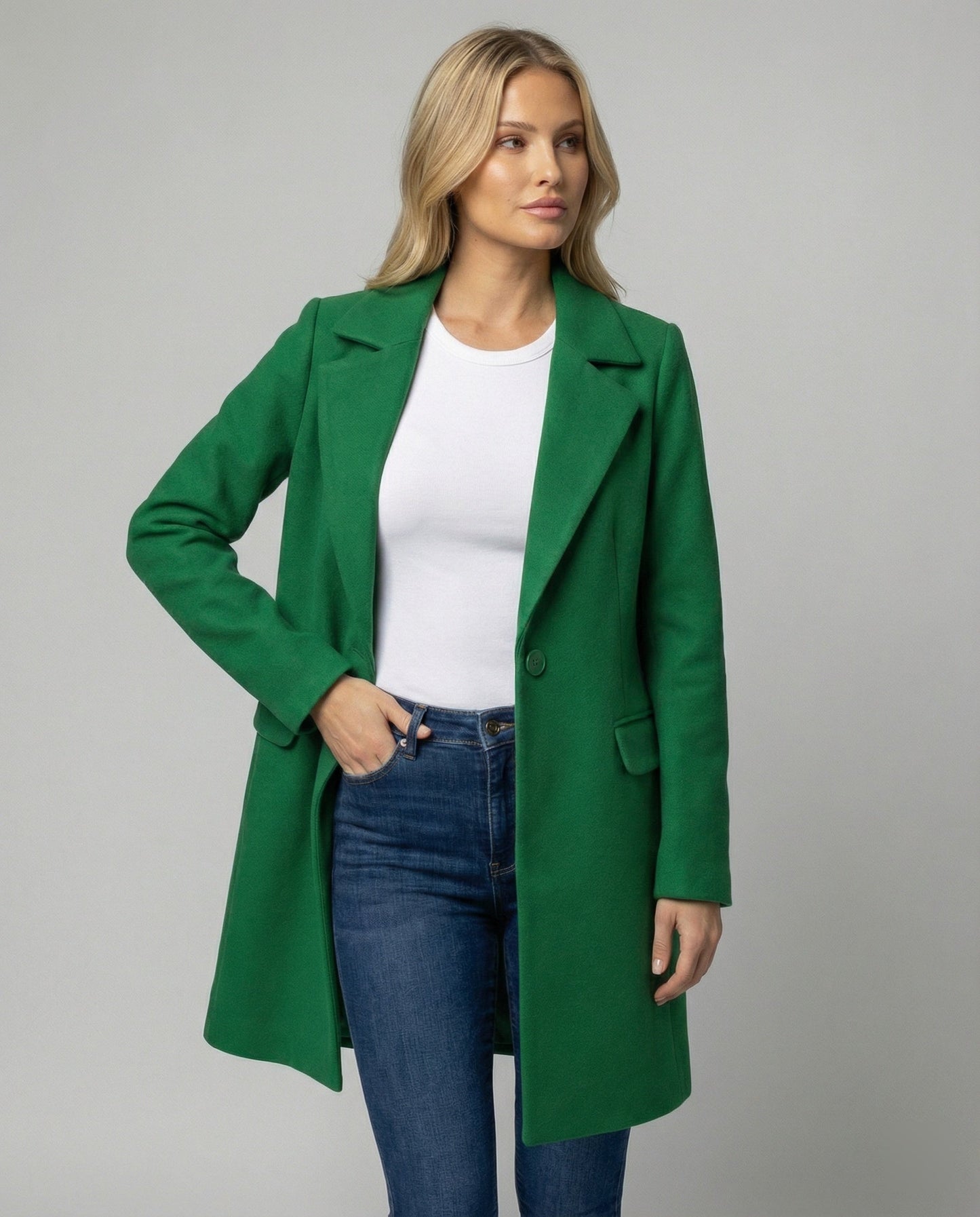 Damen Blazer Lang mit Struktur - Norvielle