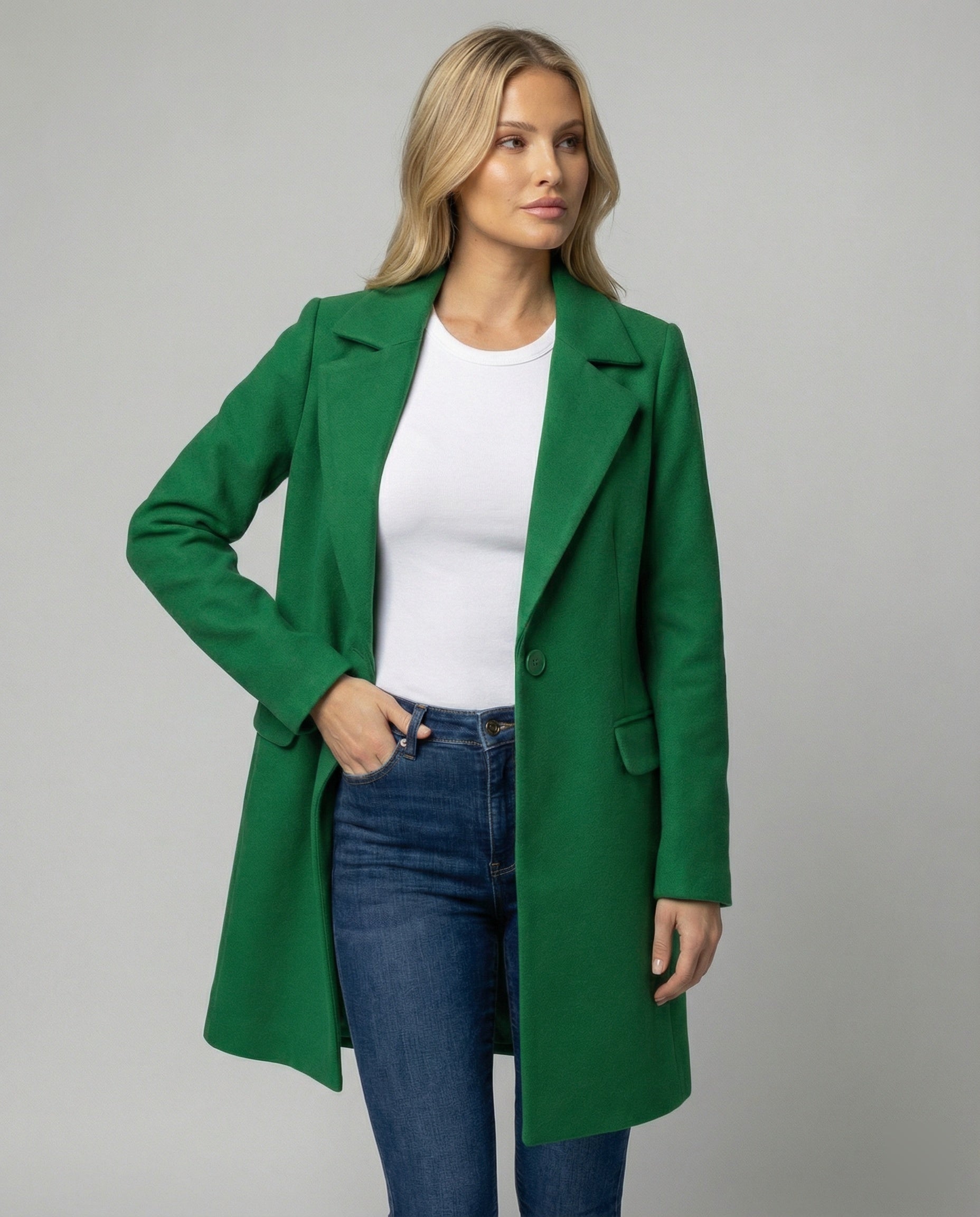 Damen Blazer Lang mit Struktur - Norvielle