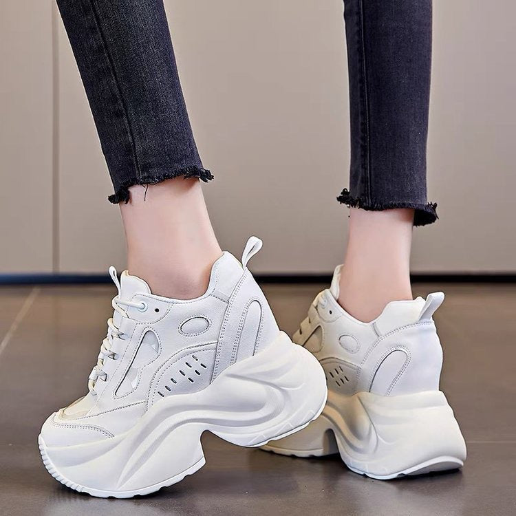 Damen High- Sneaker Komfortabel Plattform Schuhe