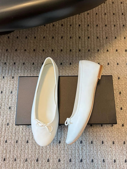 Damen Ballerinas mit Schleifen Detail Komfortabel