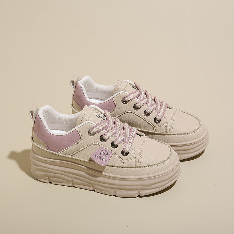 Damen Plateau Sneaker Weich Atmungsaktiv