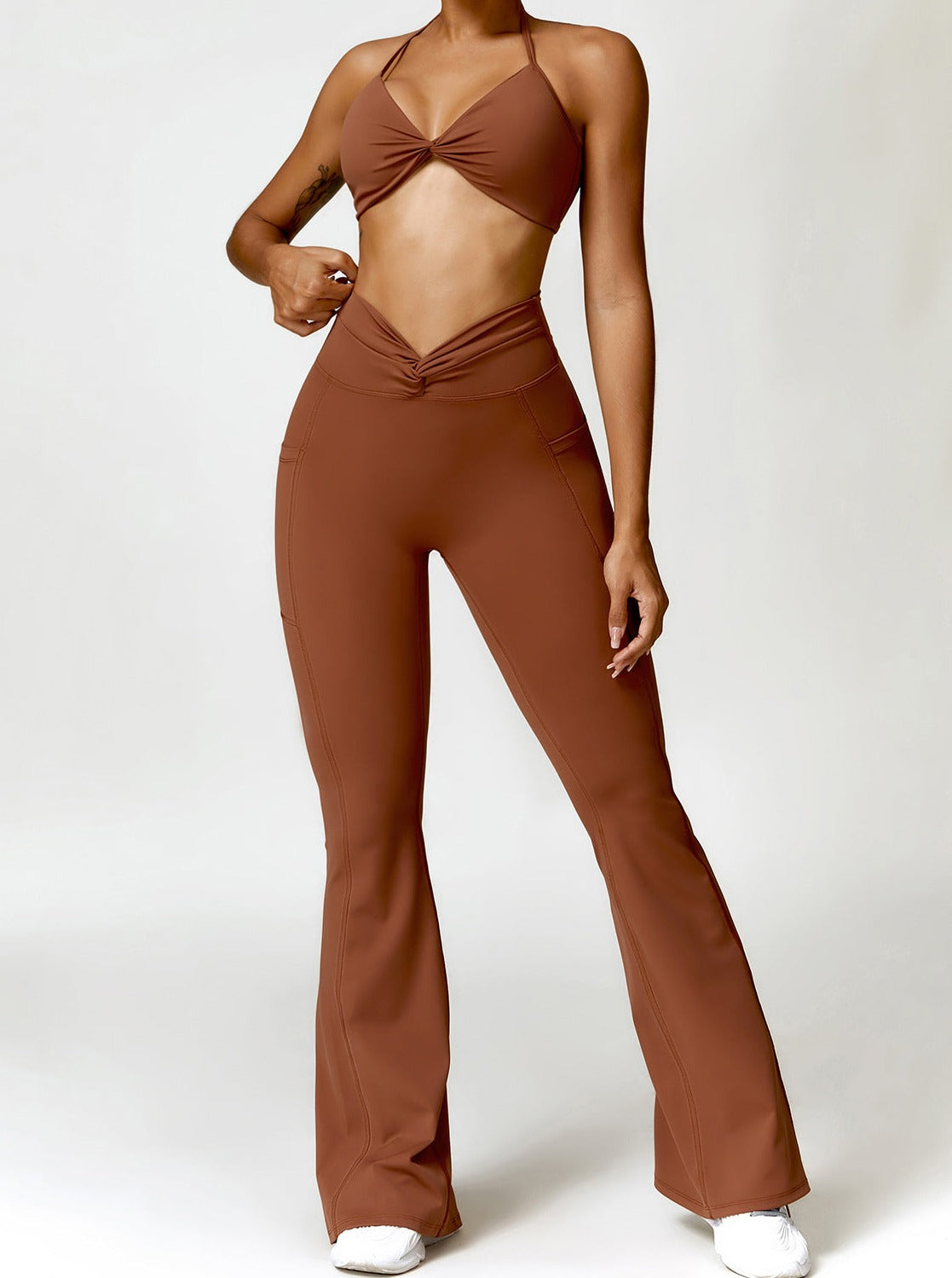 Hohe Taille Damen Schlaghose Figurformend