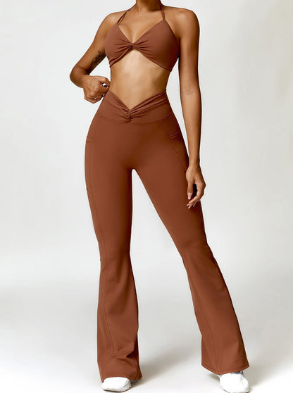 Hohe Taille Damen Schlaghose Figurformend