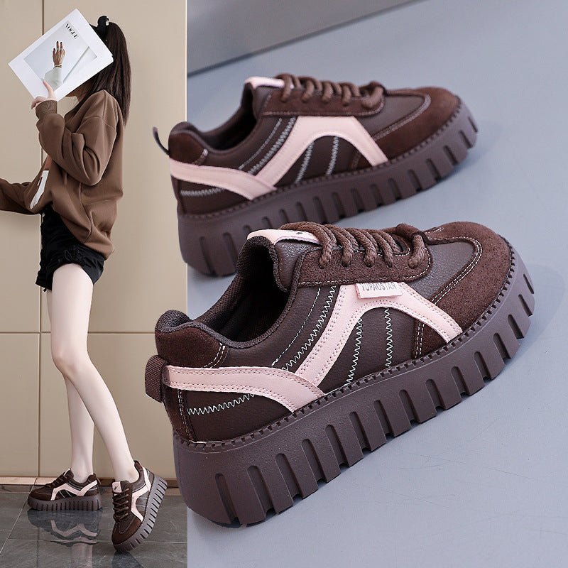 Damen Sneaker Bequem Chunky Sohle Sportschuh Weite - Norvielle