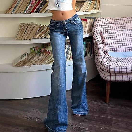 Damen Highwaist Jeans Stretch Bequem Flared - Norvielle
