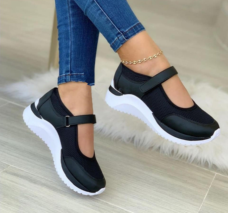 Damen Sneaker Atmungsaktives Mesh Bequem Verstellbar