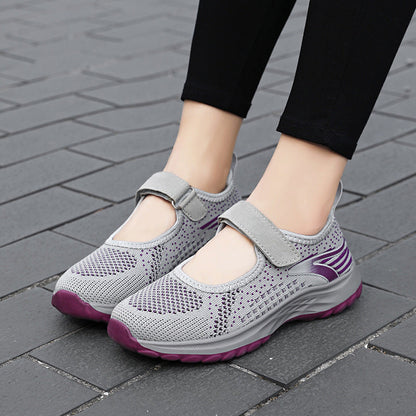 Damen Slip-On Sneaker Komfort Klettverschluss Bequem