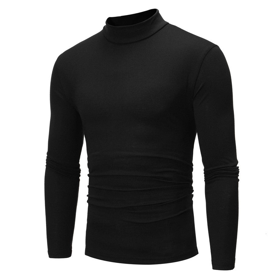 Herren Langarm T-Shirt Modern Slim Fit Kragen