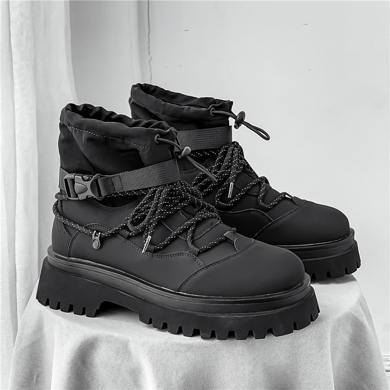 Damen Winterstiefel Strapazierfähig Warm Klettverschluss Schwarz - Norvielle